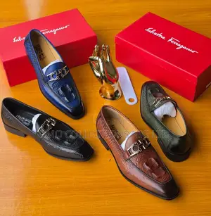 Luxury Salvatore Ferragamo Men’s Leather Shoes – Fully Boxed