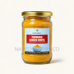 Premium Turmeric Ginger Shots Powder - 1 Jar for Drinks