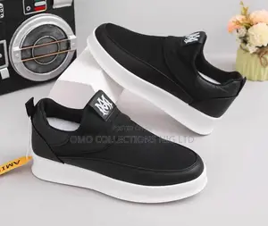 Fully Boxed Luxury AMI Men’s Slip-on Sneakers – Black, Brown Blue