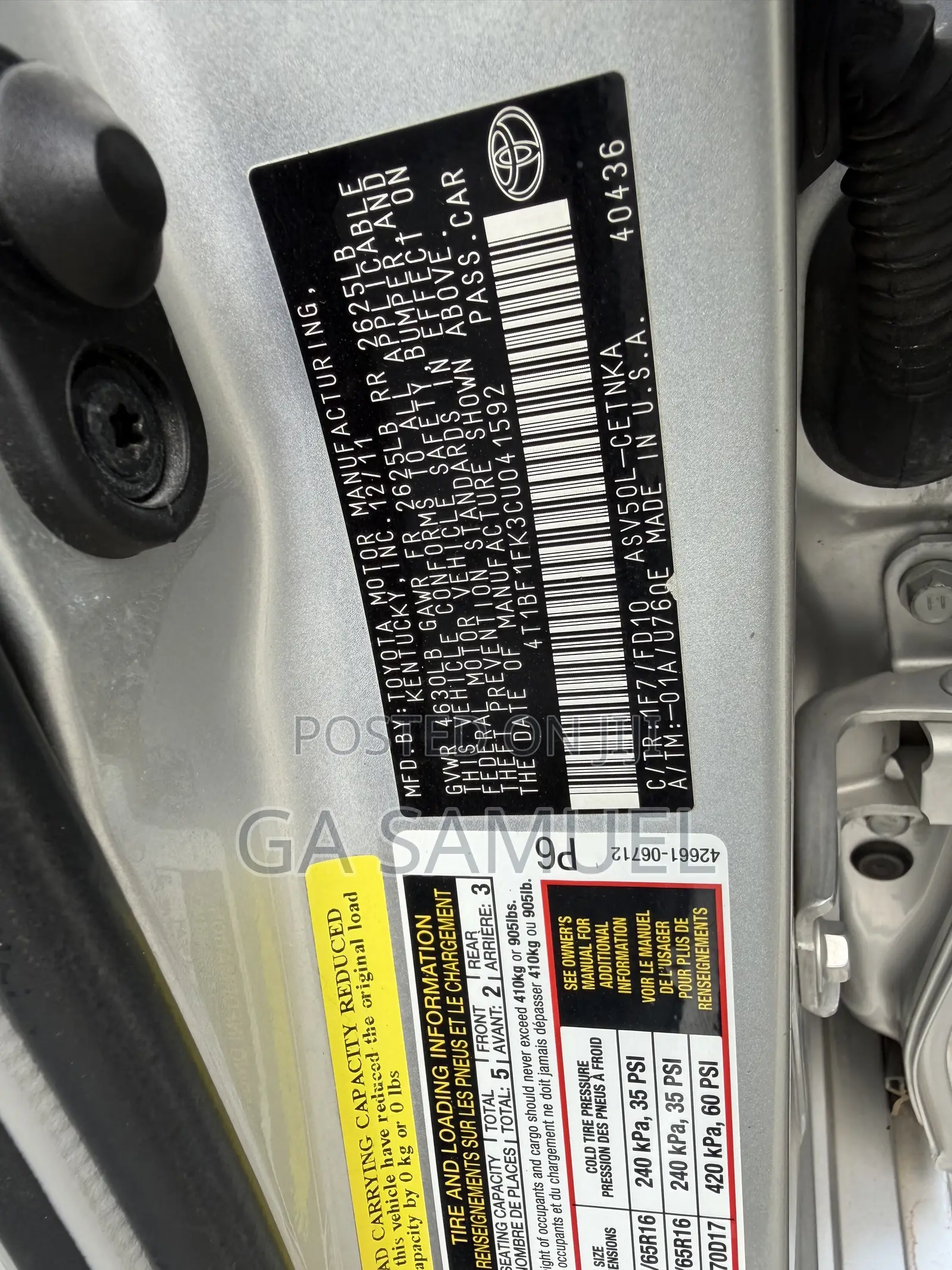 Toyota Camry 2012 Silver
