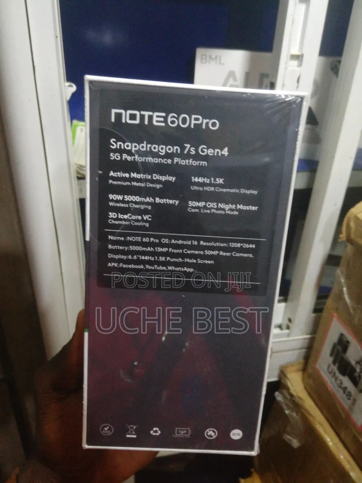 New Infinix Note 60 Pro 256 GB Black