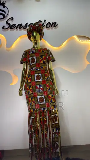 Fringes Ankara Gown