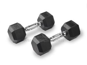 45kg Rubber Hex Dumbbells/Weights BT-006-W -