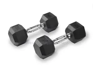 45kg Rubber Hex Dumbbells/Weights BT-006-W -