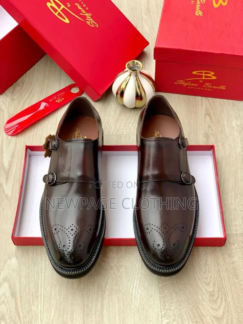 Men’s Statement Leather Shoes – Bold Sole Design