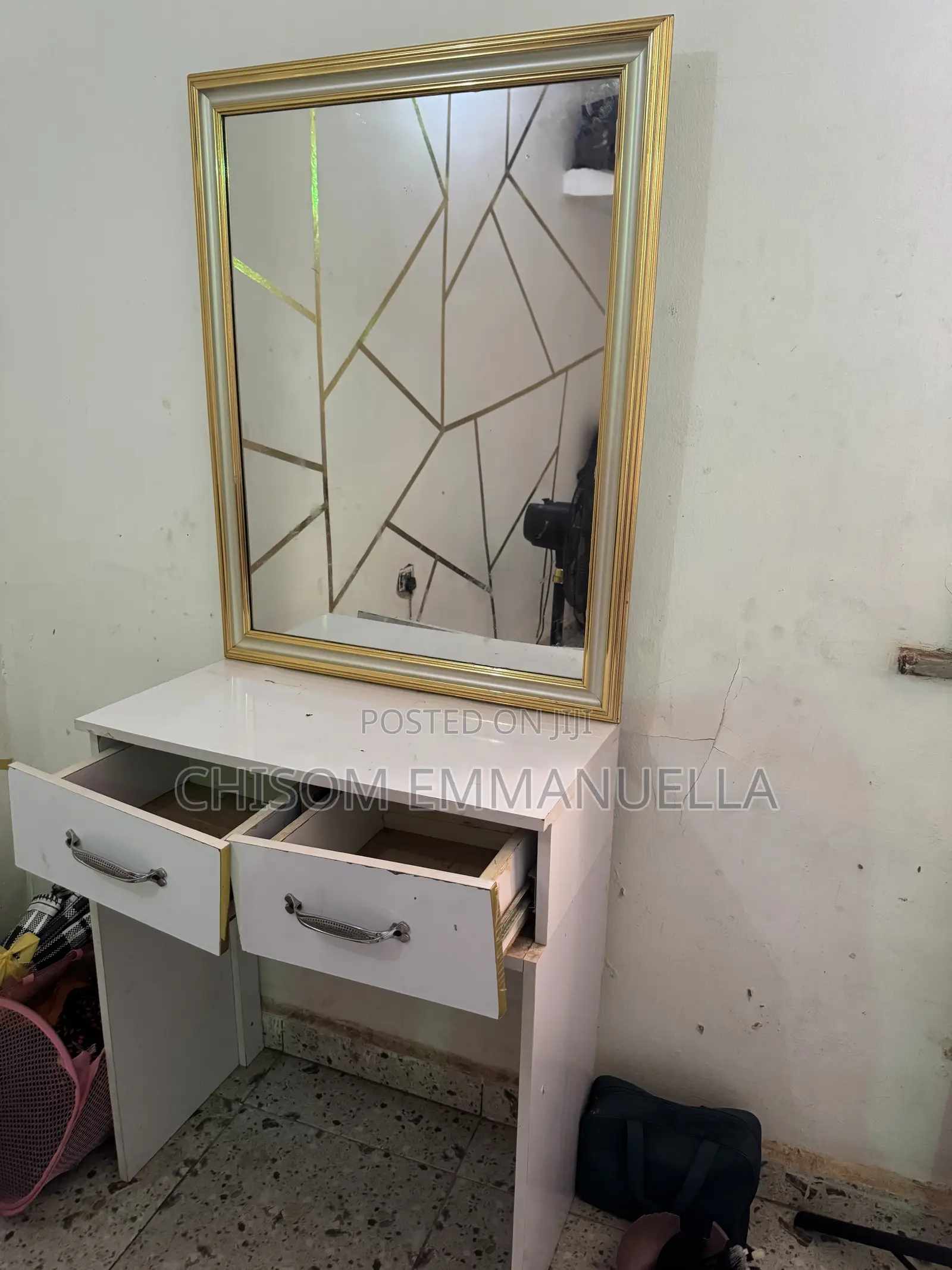 Dressing Table With Mirror| Makeup Vanity Table and Two Drawers