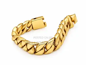Men’s Cuban Link Gold Bracelet 18mm