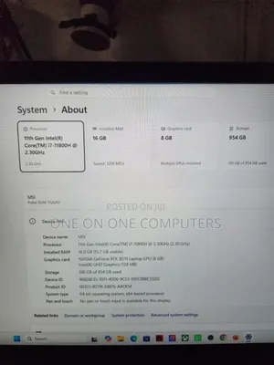 Laptop MSI Pulse GL66 16GB Intel Core i7 SSD 1T