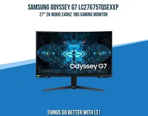 SAMSUNG Odyssey G7 27" QHD 1440p Gaming Monitor, QHD 240Hz, 1ms Hdmi