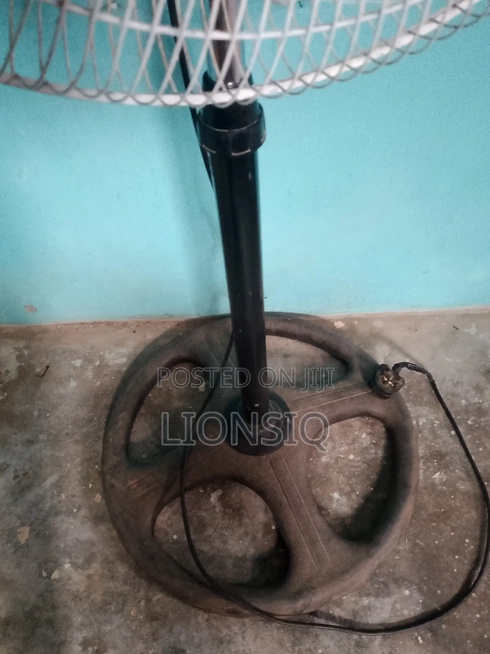 Used Working White Electric Standing Fan