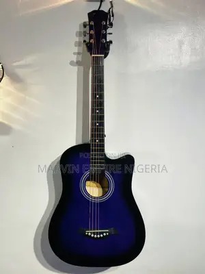 Great Power Black and Purple Acoustic Guitar With Free Bag and Strap