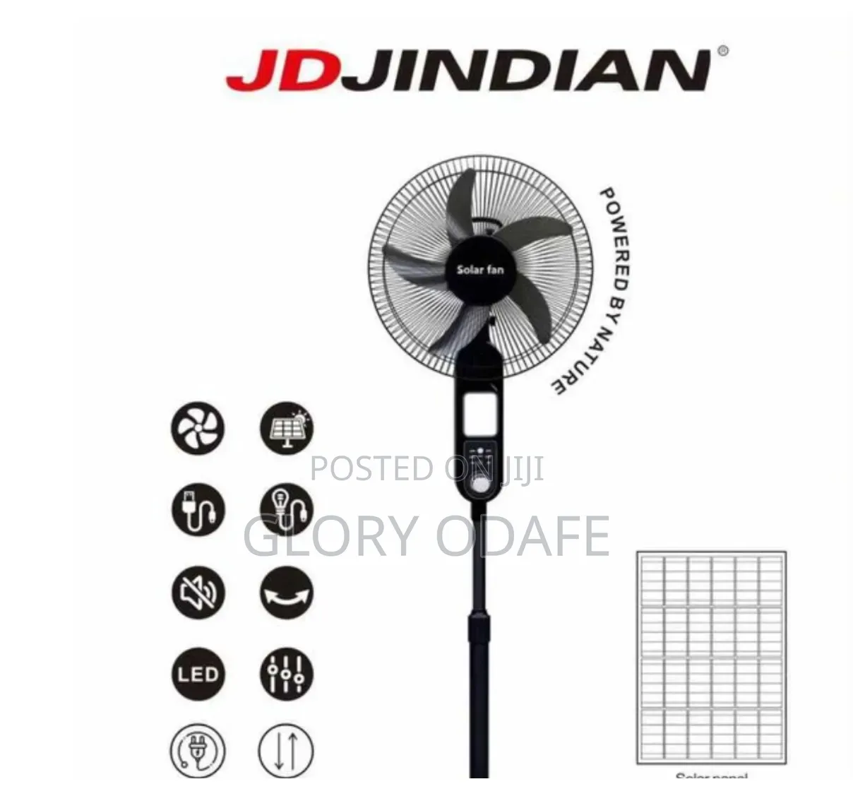 Jdjindian Solar Fan