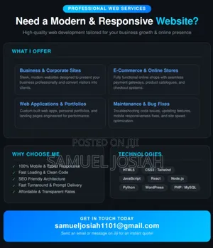 Professional Modern Responsive Web Development Services