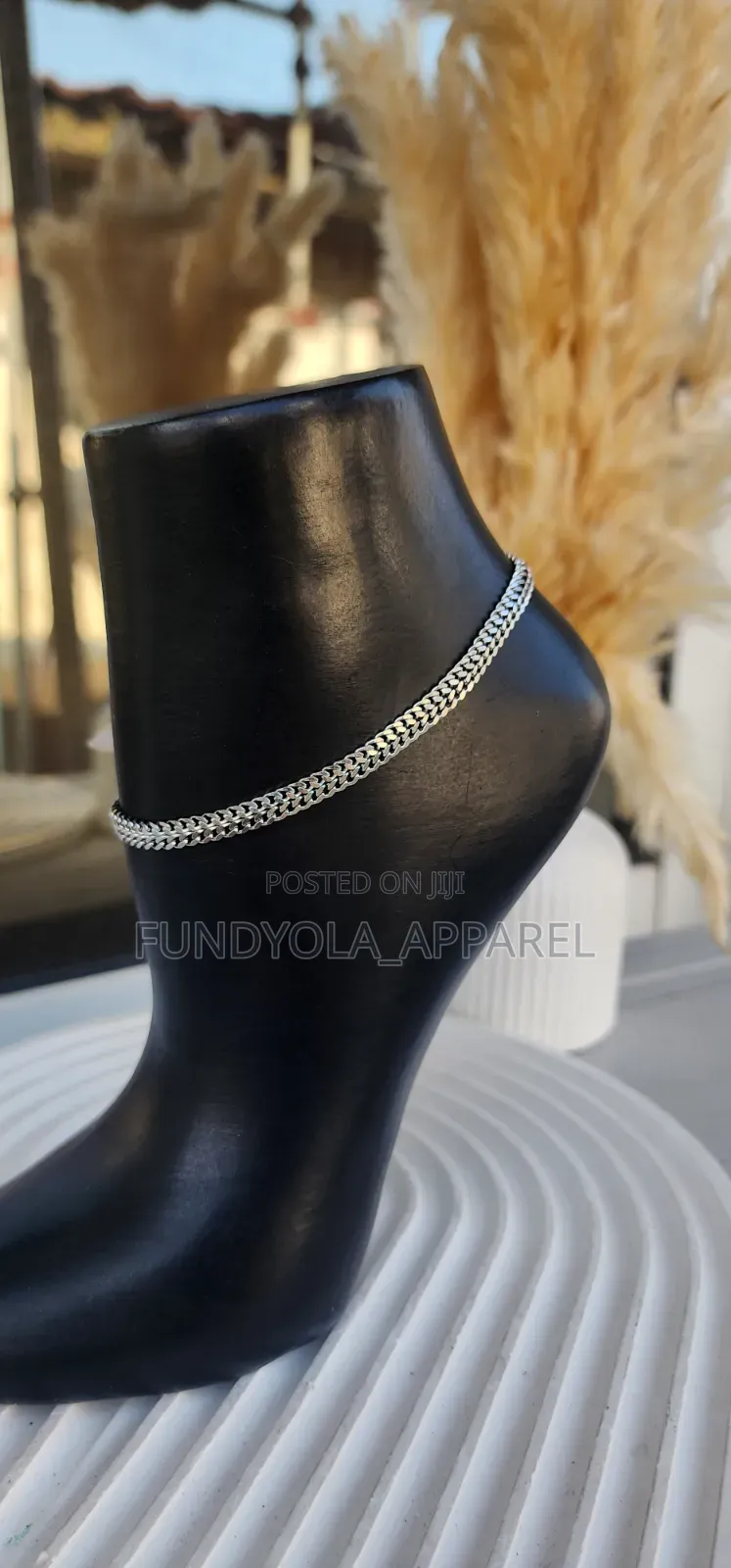 Thick Silver Leg Chain