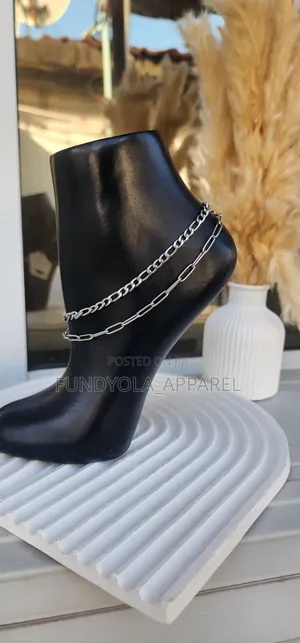 Layered Silver Leg Chains