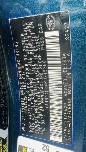 Toyota Camry SE (2.5L 4cyl 8A) 2019 Blue