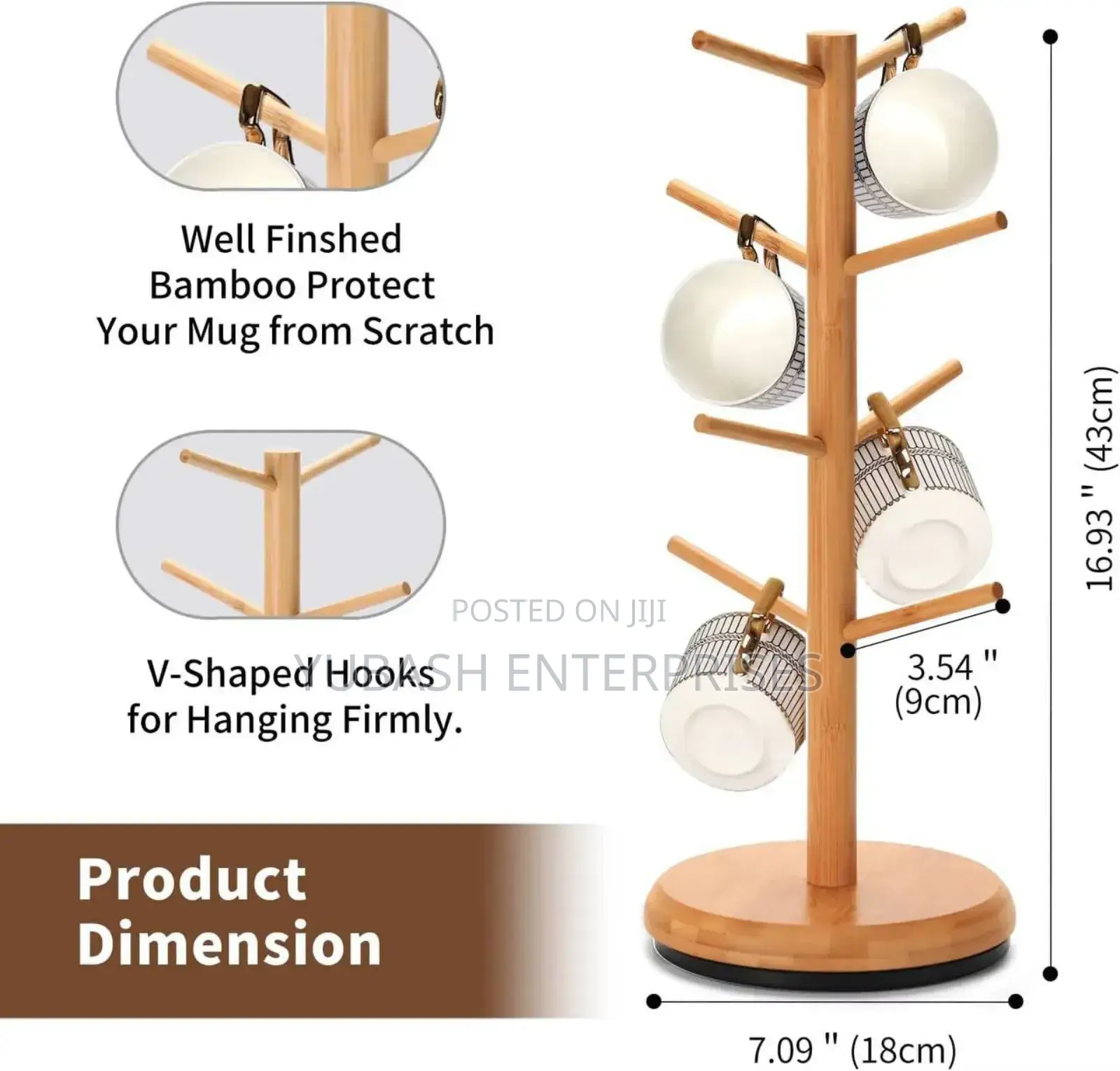 Bamboo Cups Rack