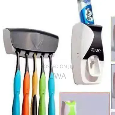 Automatic Toothpaste Dispenser Toothbrush Holder Set