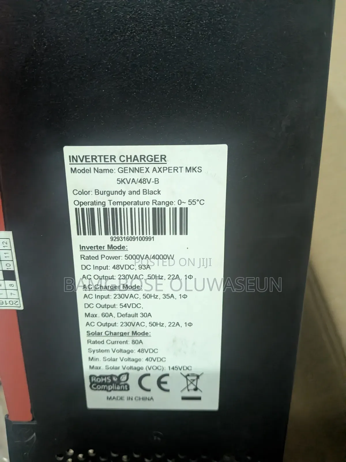 Gennex Axpert MKS
5kva/48v-B
