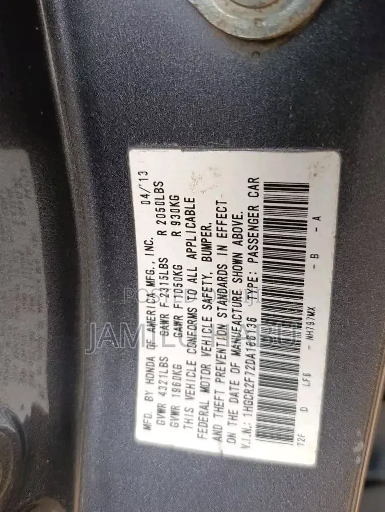 Honda Accord 2013 Blue