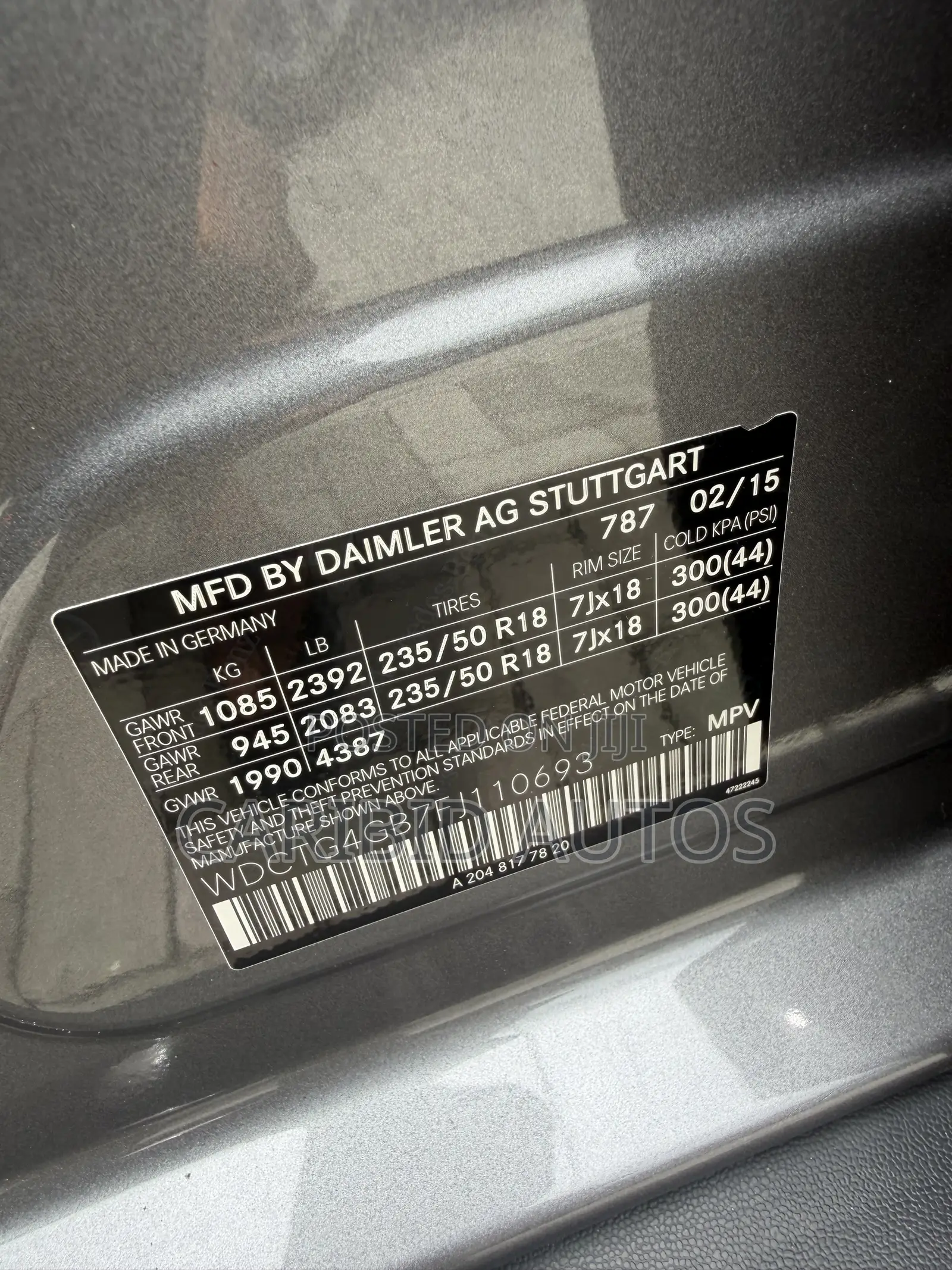 Mercedes-Benz GLA 250 2015 Gray