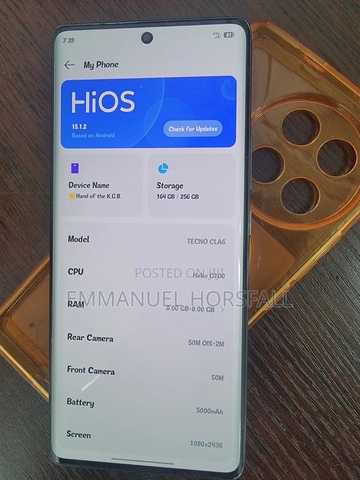 Tecno Camon 30S Pro 256 GB Black