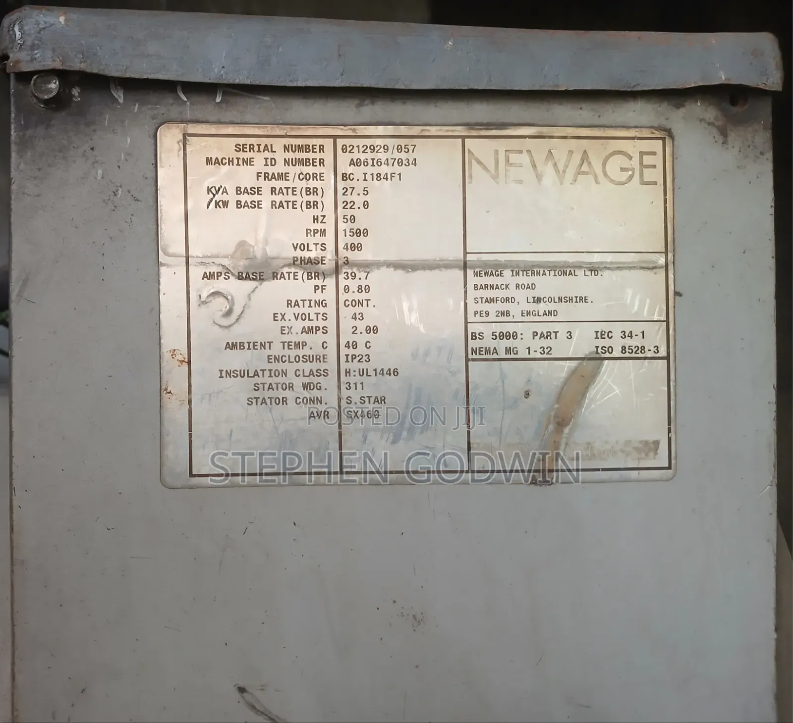 27KVA Delphi / Perkins Diesel Generator