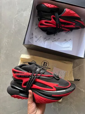 Premium Balenciaga Track Sneakers - Black Red (Top Quality)