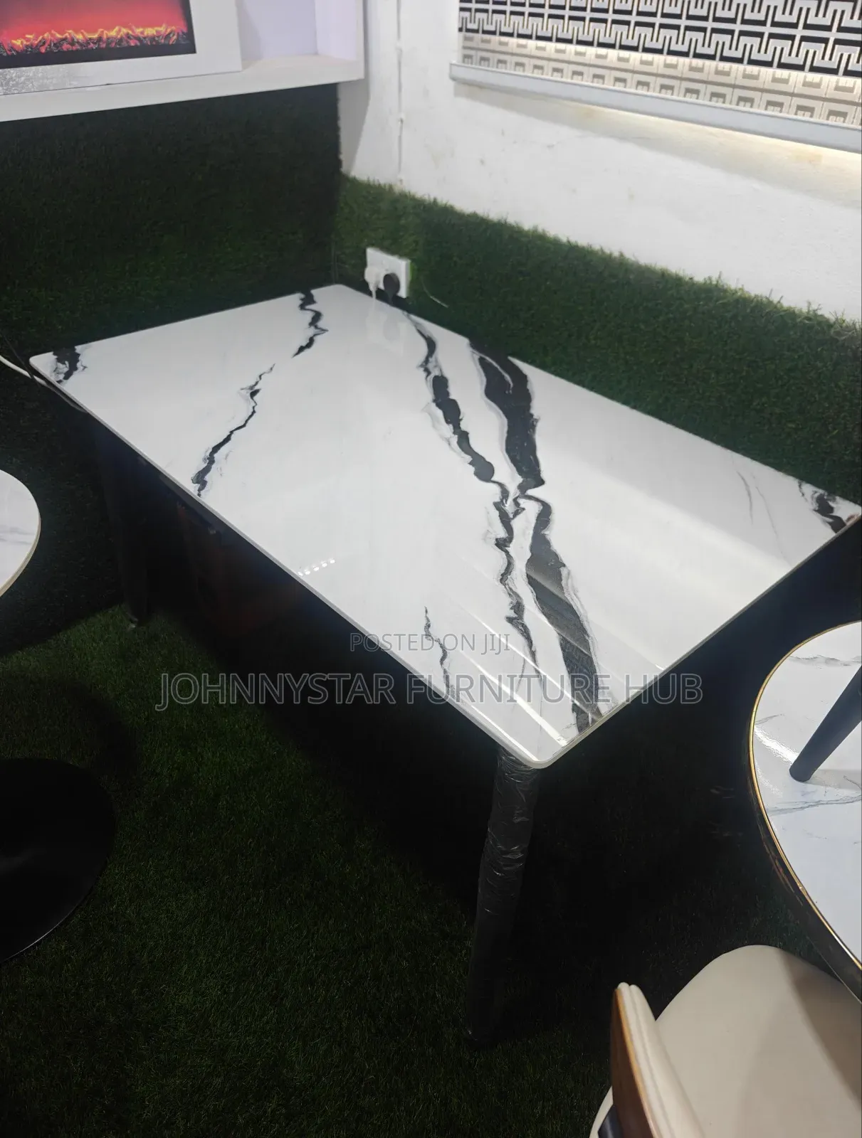 Unique Johnnystar Marble Dinning Table With 6 Chairs
