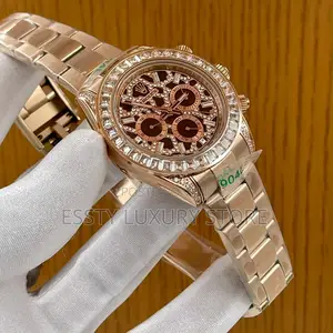 Automatic Quality Luxury Rolex Ice Full Ice Head Chain Watch