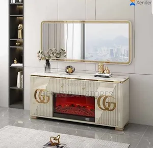 Modern Luxury TV Stand With Electric Fireplace