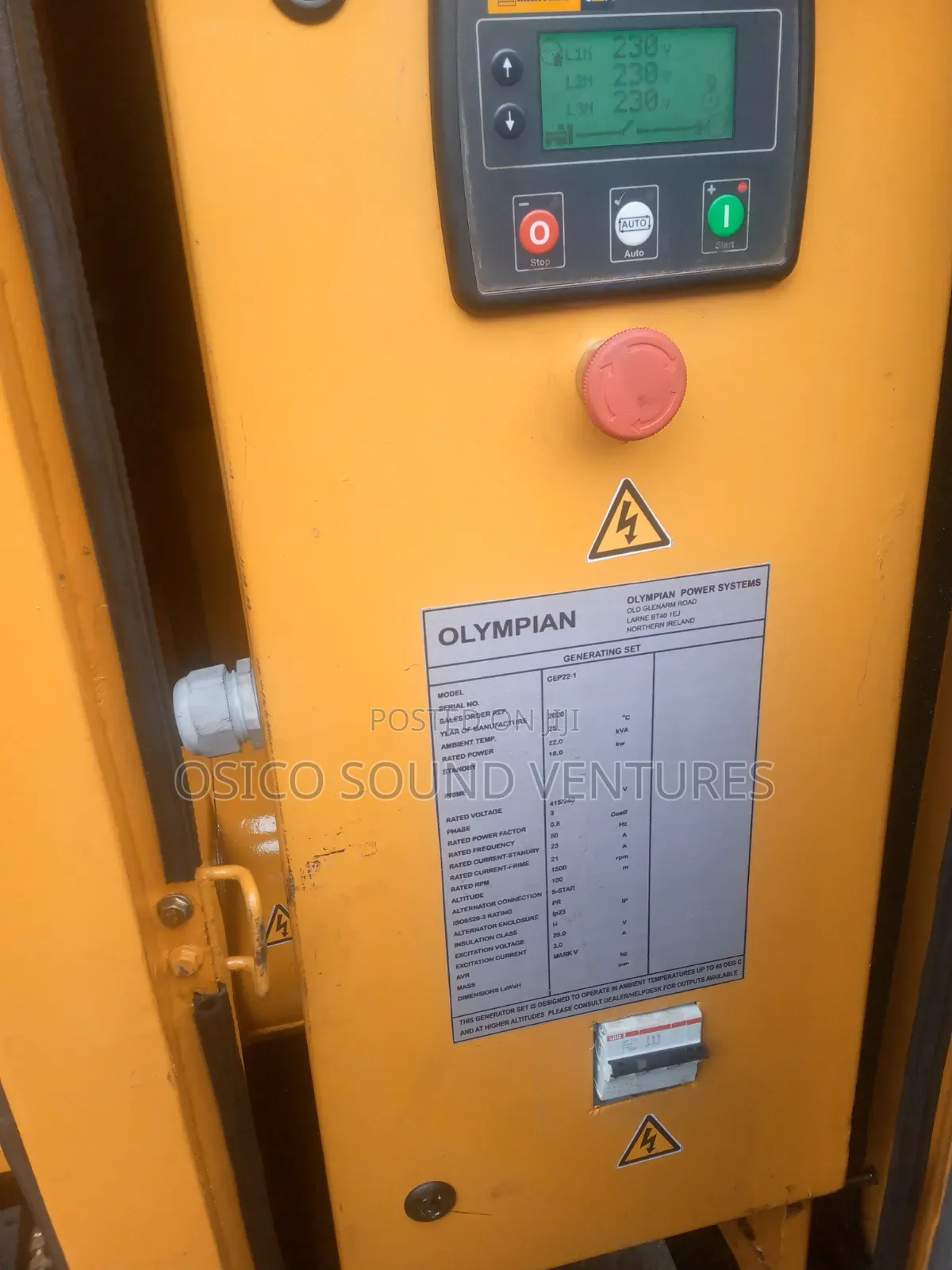 Mantrac ( CAT) 22 kVA Generator