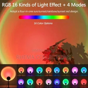 RGB 16-Color Sunset Projection Lamp (With Remote)