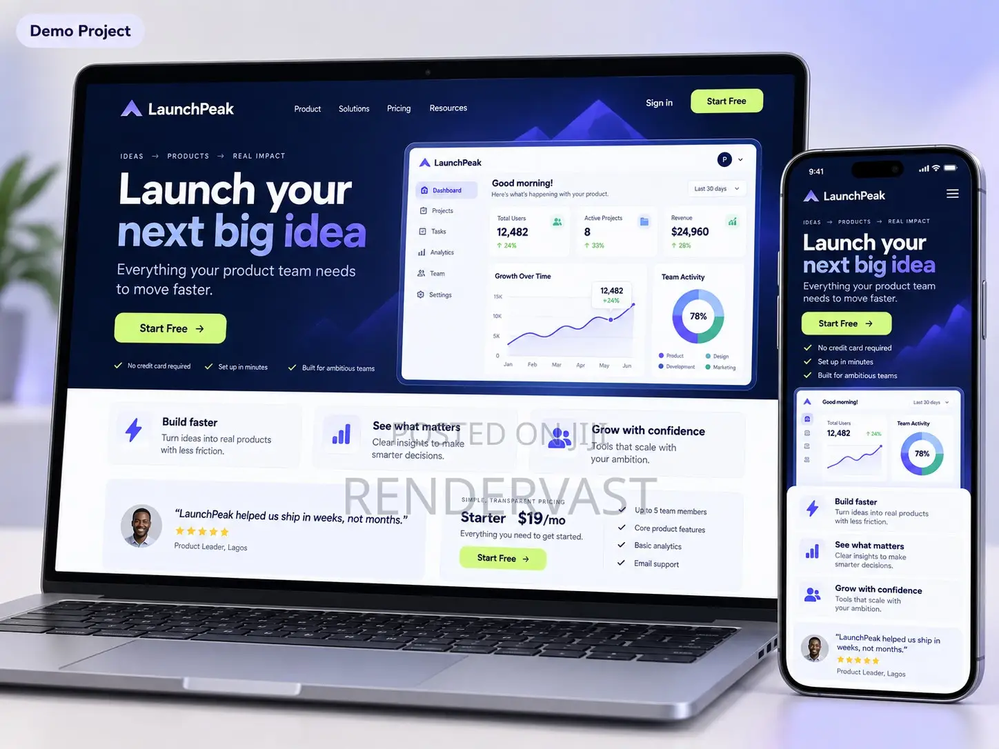 Professional Landing Page Design for Business Sales
