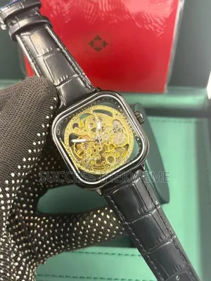 Forsining Transparent Watch Automatic Mechanical Leather Strap