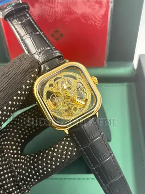 Forsining Transparent Watch Automatic Mechanical Leather Strap