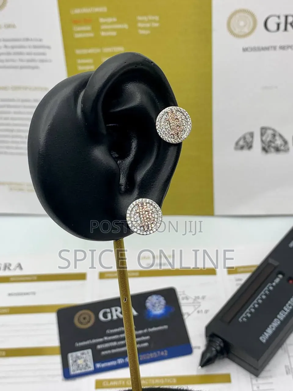 VVS Moissanite Diamond Bitcoin Earring