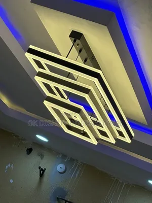 Modern Rectangular LED Pendant Chandelier – Luxury Ceiling Light