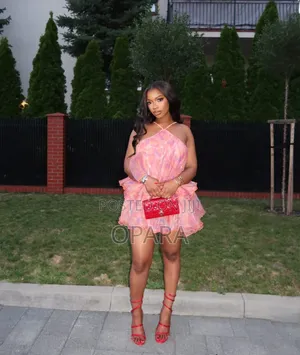 Pink Ruffle Mini Dress