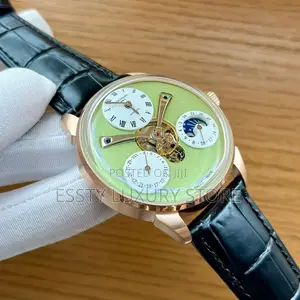 Automatic Patek Philippine Leather Wristwatch