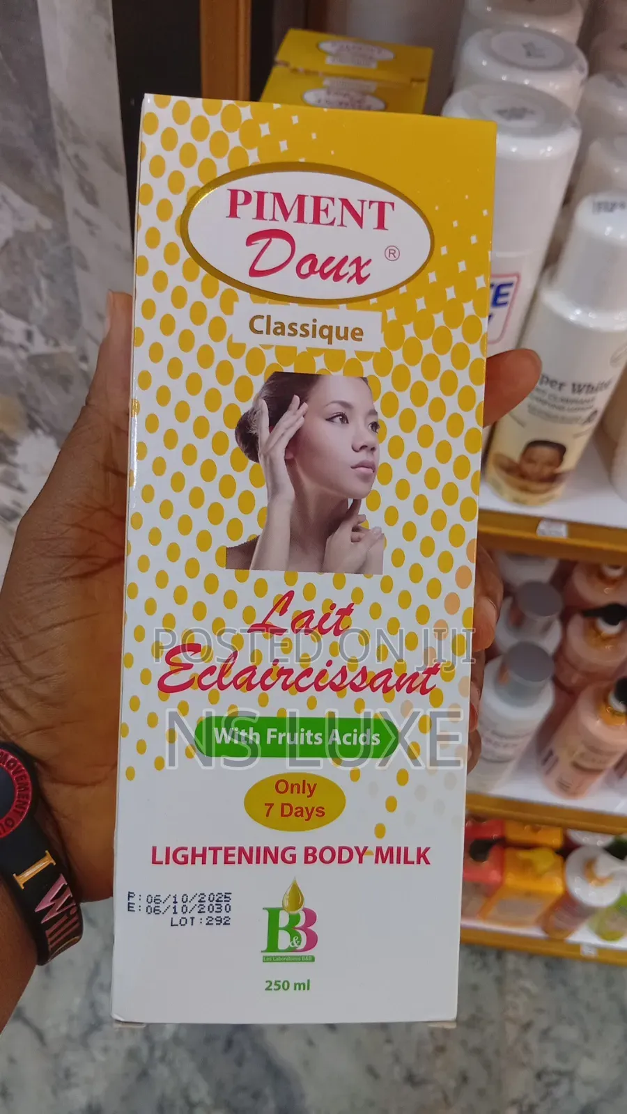 Piment Doux Lotion Lightening Body Milk by 3pcs