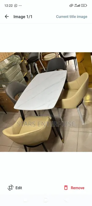 4 Seater Marble Luxe Dinning