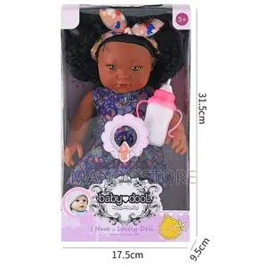 African Black Baby Doll Hair Strap Milk Bottle