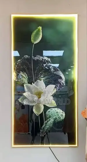 Crystal Stones Acrylic Wall Frame With LED Light