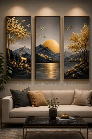Black White Gold Wall Art
