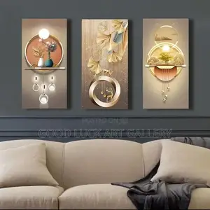 Black White Gold Wall Art