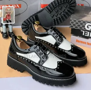 Prada Gloss Two-Toned Patent Brogues