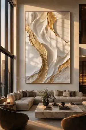 Luxury Gold and White Abstract