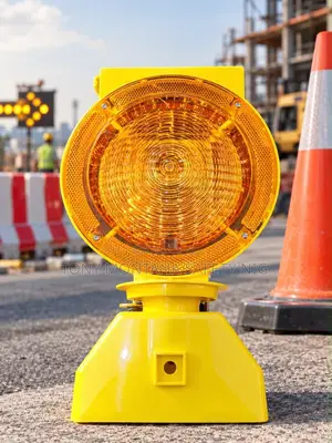 Solar Barricade Warning Light - Construction Traffic Flashing Light