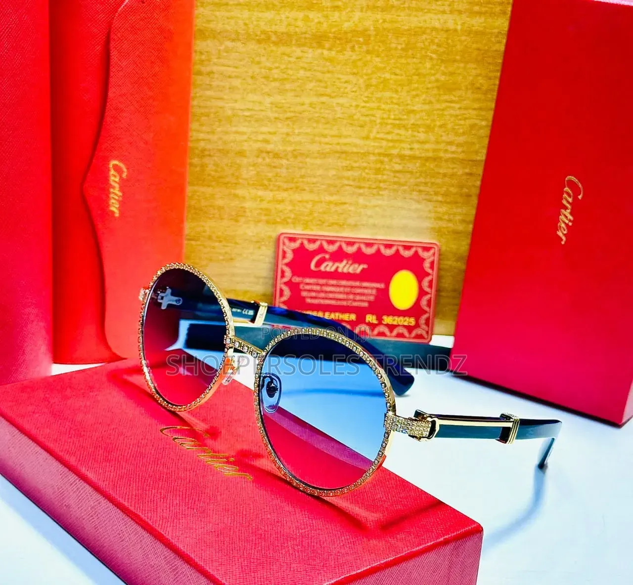 Cartier Stoned Frame Sunglasses